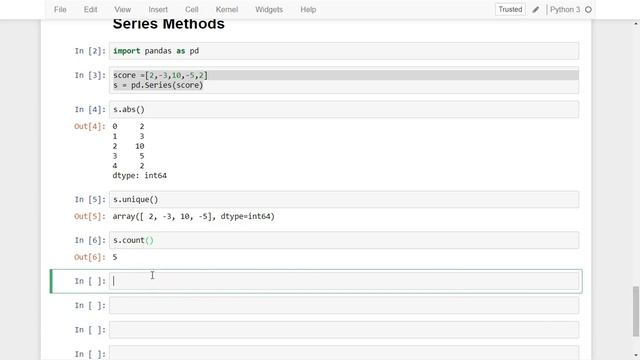 DataAnalysis with Python pandas - Series Methods - 17 смотреть онлайн
