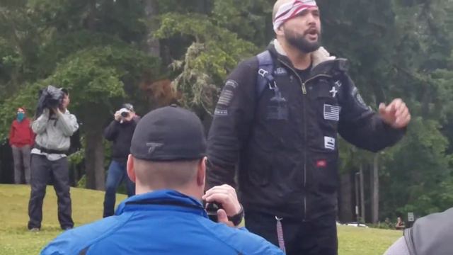 Joey Gibson wraps up evergreen state free speech event. смотреть онлайн