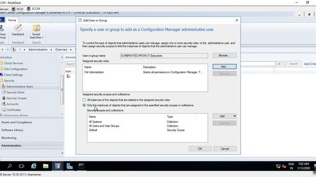 How to Create/Add Administrative User/Security Account For SCCM Administration Lecture 10 смотреть онлайн