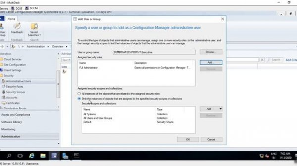 How to Create/Add Administrative User/Security Account  For SCCM Administration Lecture 10