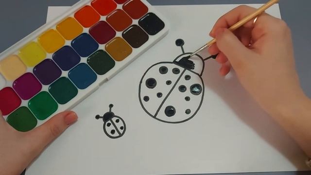 HOW TO DRAW A LADYBUG | Bolalar uchun ladybug chizishr | Как нарисовать божью коровку смотреть онлайн