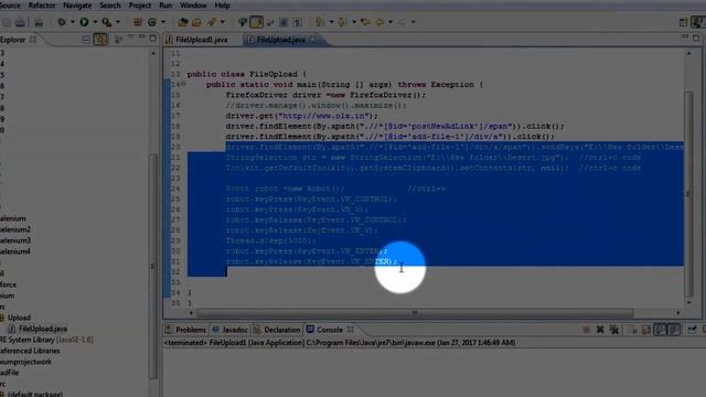 How To Upload File In Selenium Webdriver Using Robot Class..!! смотреть онлайн