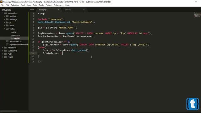 Contador de visitas con php y mysqli + IP смотреть онлайн