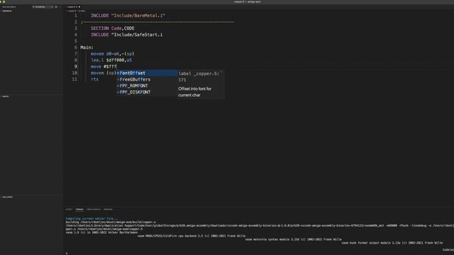 Amiga Bare Metal assembly lesson 1 смотреть онлайн