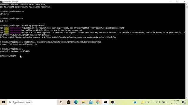 How to Install Angular 12 in Windows || Installation of Nodejs,NPM || Angular Project run in VSCode смотреть онлайн
