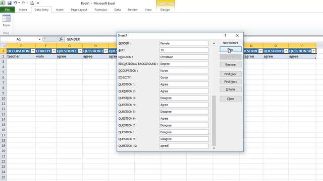 HOW TO CREATE DATA ENTRY FORM USING MS EXCEL 2019 смотреть онлайн