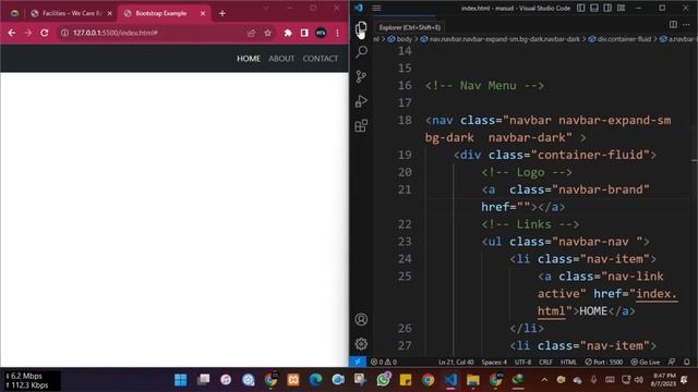 19. Navigation Bar - Part 1 | Bootstrap | CSS Framework | @amimasudbd смотреть онлайн