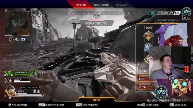 Удачное приземление уже победа | С нуля до даймнода соло Apex - 6 смотреть онлайн