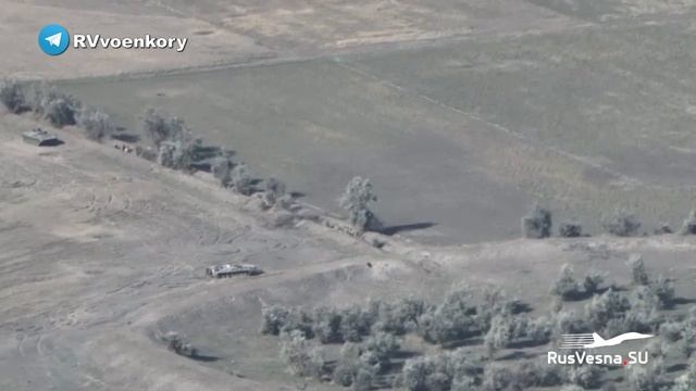 Уничтожение украинской пехоты и БМП. Херсонское направление. смотреть онлайн