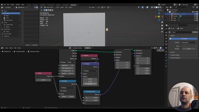Drawing Cables in Geometry Nodes - Blender Tutorial смотреть онлайн