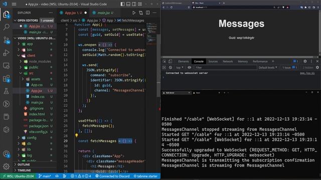 React Action Cable Chat App Basics With Websockets | Ruby On Rails 7 Tutorial смотреть онлайн