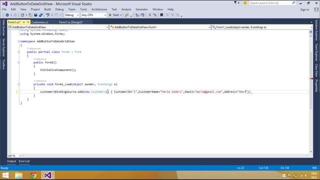 C# Tutorial - How to add a Button each row in a DataGridView | FoxLearn смотреть онлайн