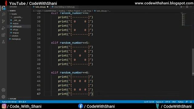 Create Dice Roller Using Python (IN HINDI) | Ludo Game Using Python | CodeWithShani смотреть онлайн