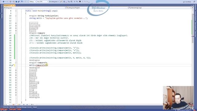 319) String Fonksiyonları - CompareTo Metodu смотреть онлайн