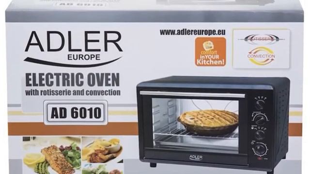 Электрическая мини печь духовка настольная Adler AD 6010 черная,Адлер 1 1 смотреть онлайн