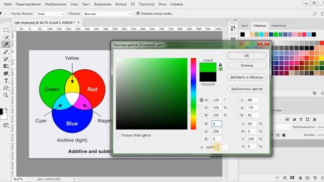 Adobe Photoshop CC. Колірні моделі смотреть онлайн