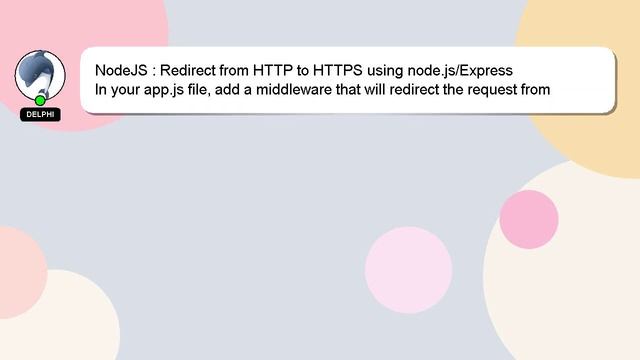 NodeJS : Redirect from HTTP to HTTPS using node.js/Express смотреть онлайн