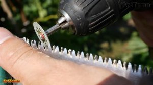 Как очень быстро и просто заточить ножовку с мелким каленым зубом с помощью дрели или шуруповерта