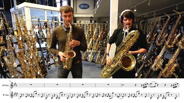 Transcription - Daft Punk: Get lucky (Sax duet) смотреть онлайн