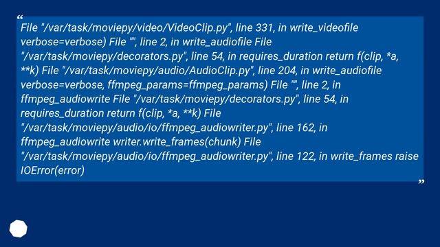 The audio export failed, possily because the bitrate you specified was two high or too low for th смотреть онлайн