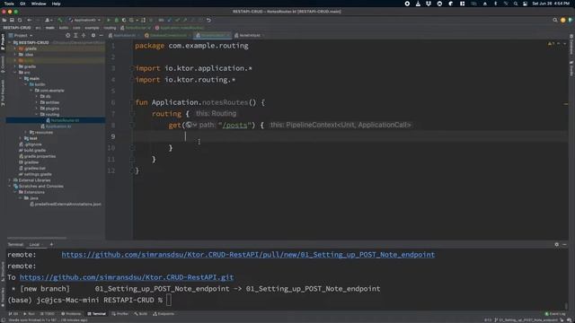 14. Ktor - Setting up API and GET notes endpoint смотреть онлайн