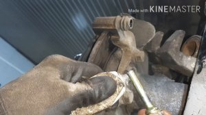 SsangYong kyron, замена задних тормозных колодок