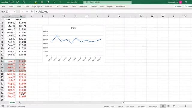 How to make a step chart in excel смотреть онлайн