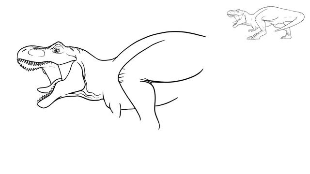 How to Draw Trex Tyrannosaurus Rex dinosaur from Jurassic World Dominion Easy Step By Step смотреть онлайн