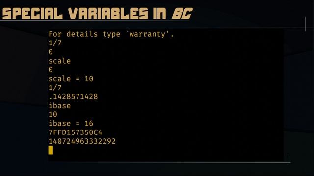 Basic Unix Tools - bc смотреть онлайн