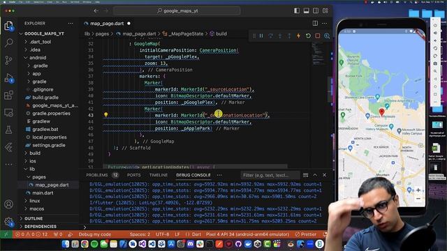 Flutter Google Maps Tutorial | Location Tracking, Maps, Markers, Polylines, Directions API смотреть онлайн