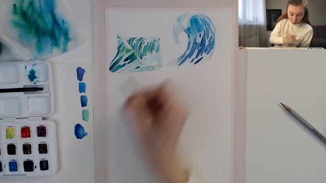 Как рисовать воду акварелью? смотреть онлайн