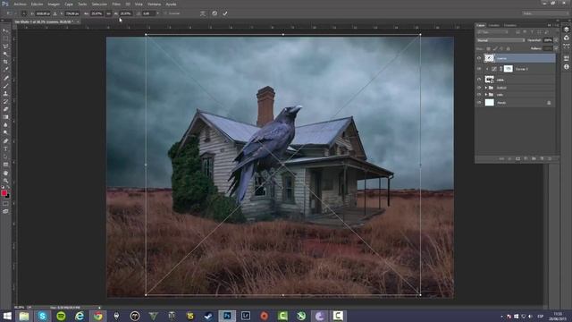 Como crear una fotomanipulacion [episodio 7][Casa Misteriosa][photoshop CC 2015] смотреть онлайн