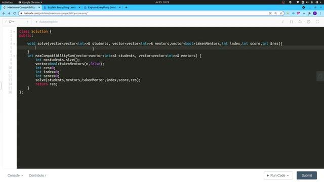 LeetCode 1947. Maximum Compatibility Score Sum | ? Weekly Contest 251 | Explained смотреть онлайн
