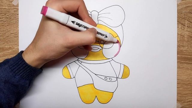 How to Draw Lalafanfan Duck | Рисуем Уточку Лалафанфан | Easy Drawing for Kids смотреть онлайн