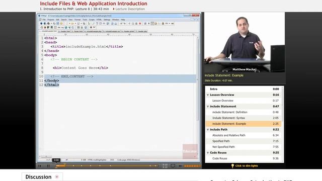 PHP - Include Statement смотреть онлайн