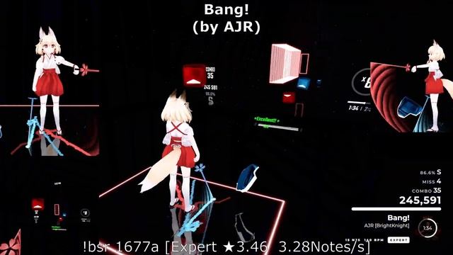 [Beat Saber]"Bang!" (by AJR) [Expert] / UPDATE 1.21.0 смотреть онлайн