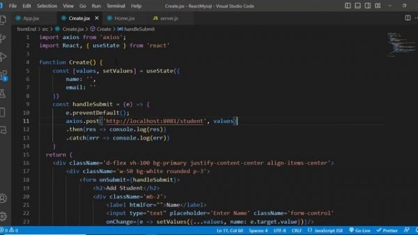 React + Node js + MySQL - CRUD Operations | CRUD Rest API with Node and Express