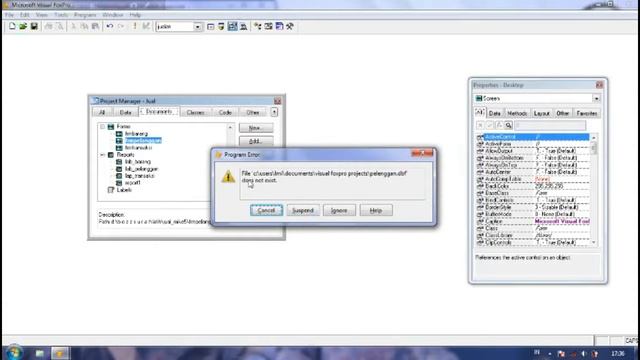Visual Foxpro Debug Program Message Error File Does Not Exist смотреть онлайн