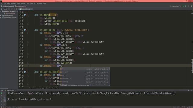 Breakout game in Python, Pyglet and Pymunk - 07 - game reset смотреть онлайн