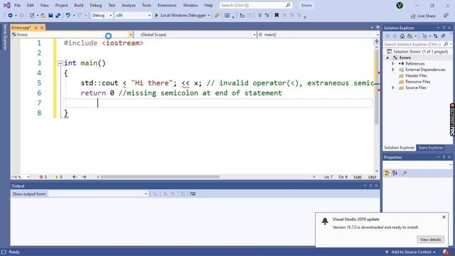 #syntaxerror #semanticerror Debugging C++ Programs | Syntax Errors | Semantic Errors смотреть онлайн