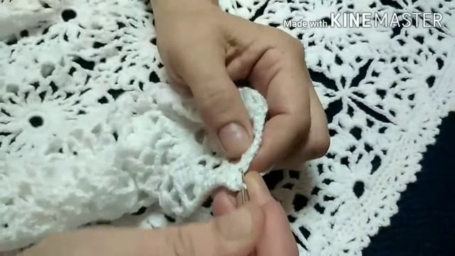 Вязание крючком. Кардиган ажурными мотивами. Красивая обвязка края изделия. Заключительная часть. смотреть онлайн