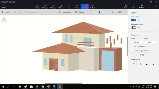 How to Ceate a Single Detached House 3d using Paint 3D in Windows 10 смотреть онлайн