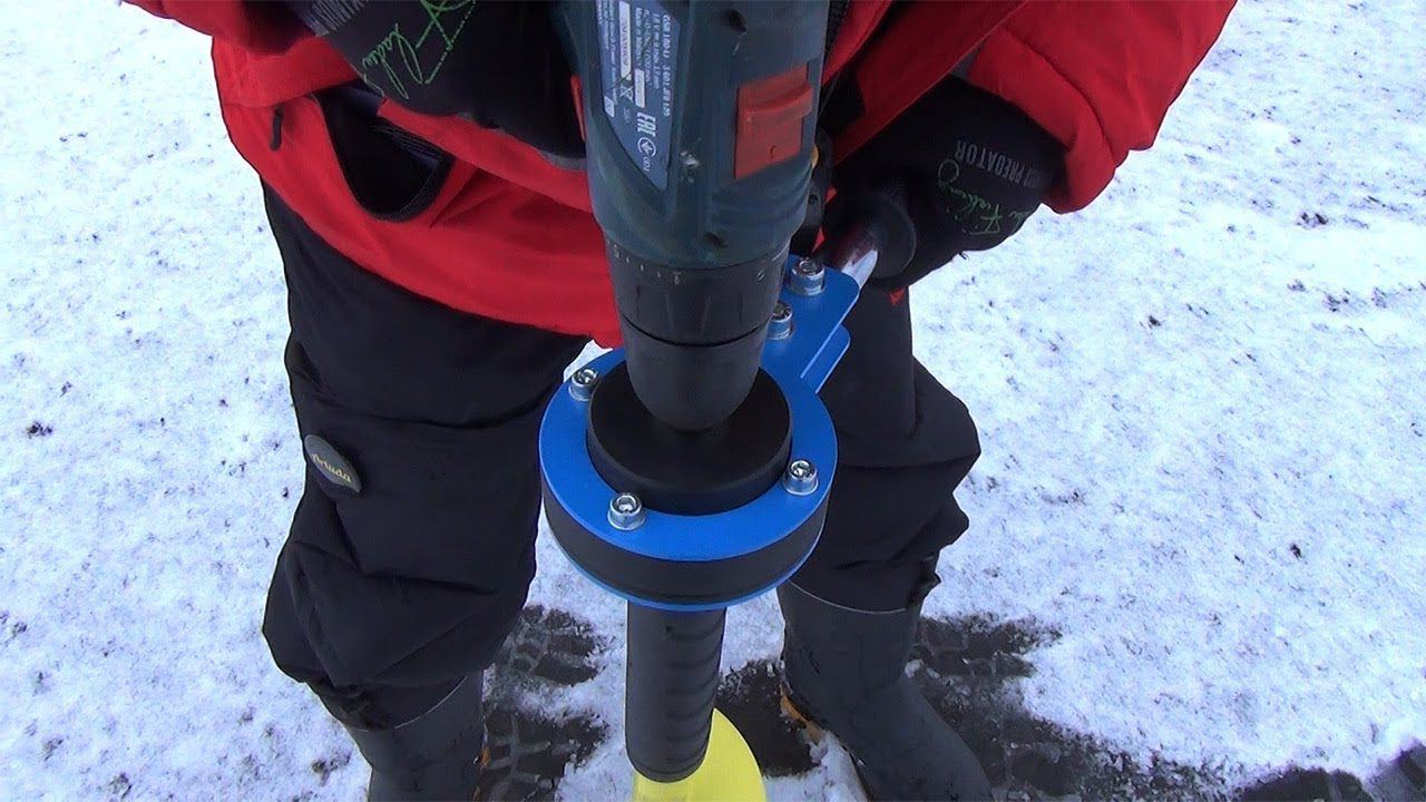 Редуктор для ледобура. Облегчает бурение льда. Подходит к шуруповёртам от 14 В. смотреть онлайн