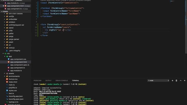 6.2 Скринкаст по Angular – Реактивные формы – Использование FormGroup и FormArray смотреть онлайн