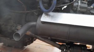 Самодельный глушитель на М  ТЗ из ресивера ,работает тише заводского