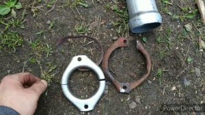 Газ соболь. Сгнил фланец крепления выхлопной трубы.Меняю его не снимая трубы с машины.