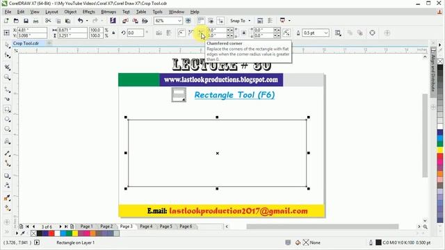 CorelDRAW Graphic Suit X7 - Basic to Advance - Lecture no 30 - "Rectangle Tool" Urdu/Hindi смотреть онлайн