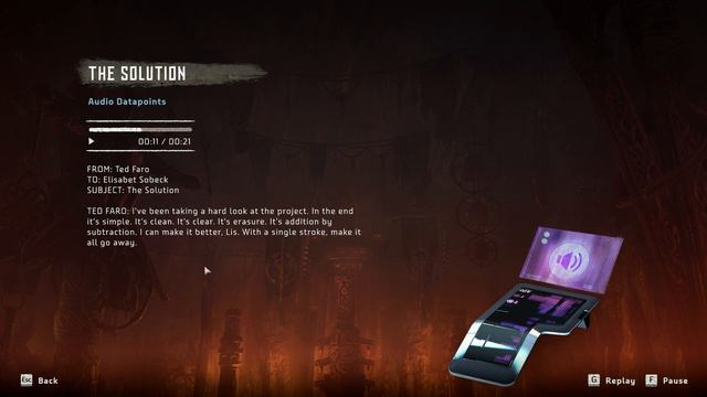 The Solution Horizon Zero Dawn Audio Datapoint смотреть онлайн