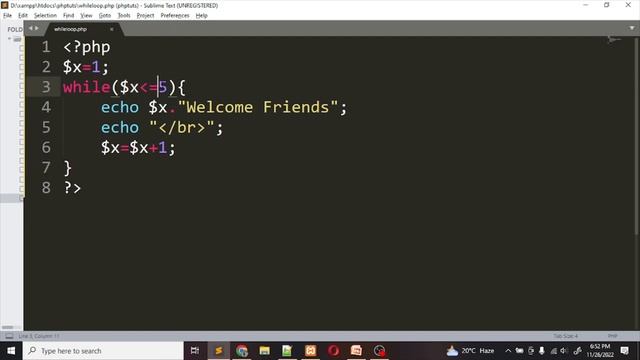#20 PHP While Loop Tutorial in Hindi | Php Loop | Php While Loop | Php loop with examples смотреть онлайн