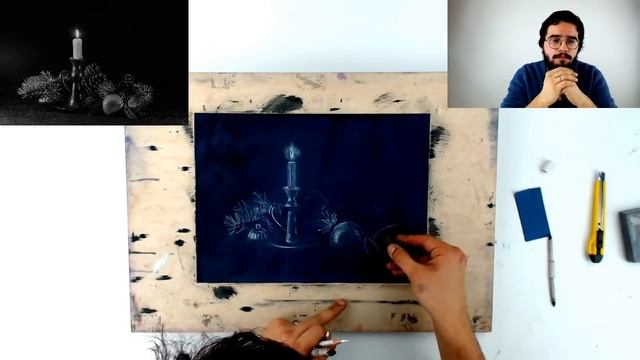 Мастер-класс по графике «Свеча горела» | Как нарисовать свечку поэтапно смотреть онлайн